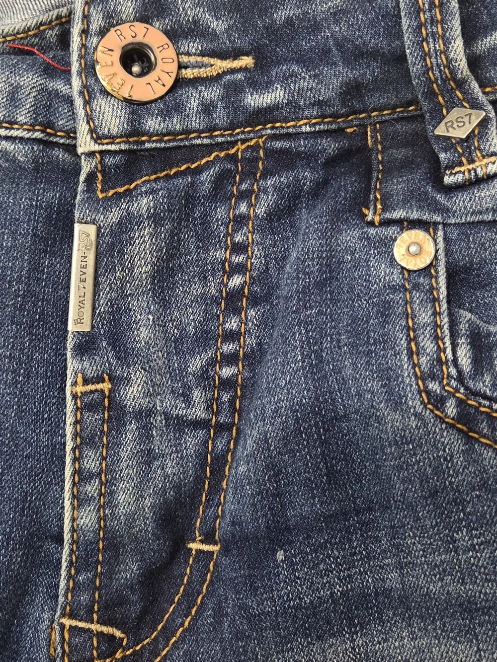 Royal 7even RS7 Paint Splatter Stretch Slim Jeans - 32x32 - Picture 3 of 9